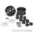 JC3379B-Dragon - 2.6&quot; mega truck wheel w/ adaptors, discs - (black) - 2pc.