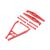 Yeti Jr. Rear Axle Link Set (Red), 3 image