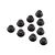 LEMAXIC3150-AX31250 Serrated Nylon Lock Nut Black 4mm (10)