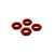 Aluminum Wheel Nut 17mm Red (4)
