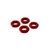 Aluminum Wheel Nut 17mm Red (4), 3 image