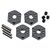 Aluminum Hub Narrow 12mm Black (4), 2 image