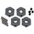Aluminum Hub Narrow 12mm Black (4), 3 image