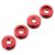 Nut Front Hub Aluminum Red (4)