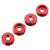 Nut Front Hub Aluminum Red (4), 3 image