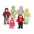 Famille de poupées couleur peau claire 6pcs.