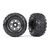Tires & wheels, assembled, glued (bla ck wheels, dual profile (2.8' outer, 3.6' inner), Sledgehammer tires, foam