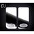 1/10 Land Rover Stainless Steel Mirror Sticker for Traxxas TRX-4 Defender, 2pcs.