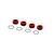 Aluminum Front Hub Nut Red (4) inc O- Rings