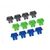 Battery charge indicators (green (4), blue (4), grey (4)
