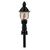 Luminaire de rue LED historique blanc chaud 3 pièces