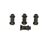 D216 - CHASSIS BRACE POST (BLACK/4pcs)