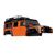 Body, Land Rover Defender, adventure orange (complete with ExoCage, inner fenders, fuel canisters, and jack)