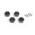 Aluminium 14mm Sechskant Nabensatz (Grau/4Stk)