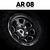 GM70484-Gmade 1.9 AR08 5 Lug Aluminum beadlock wheels (2)