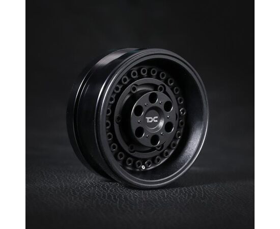 TDC-50973-1.9 Beadlock Aluminum Wheels, Black, 2pcs.