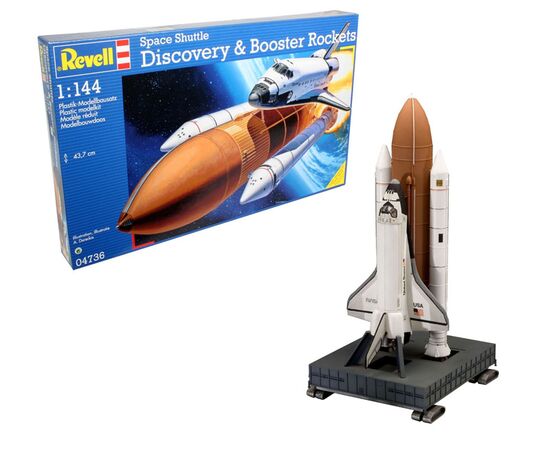ARW90.04736-Space Shuttle Discovery+Booster Rockets