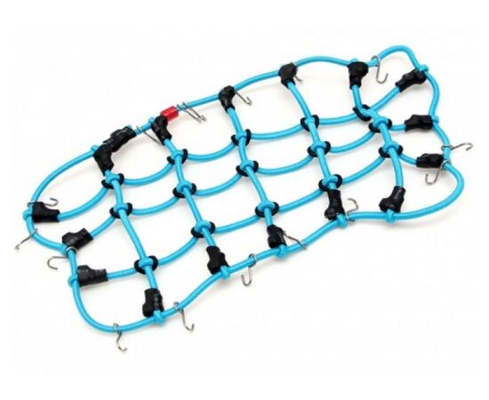 4-TRC/302308LB-Scale Accessories Elastic Luggage Net with Hooks 20x12cm Blue