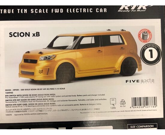 SUPD13-Demo Model not used - KRTR Switch SCION XB (Gold Rush Mica) (no warranty, no return)
