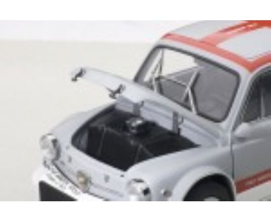 LEM72641-FIAT Abarth 1000 TCR gris 1:18 with red stripers matt grey