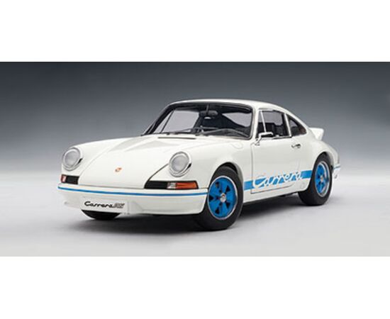LEM78052-PORSCHE 911 Carrera 1973 blanc 1:18 RS 2.7 (w/blue stripes)