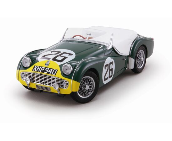 LEM8033B-TRIUMPH TR3S #26 1:18 vert/jaune Le Mans 1959
