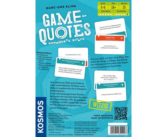 LEM692926-SPIEL Game of Quotes Zitate 12+/3-6