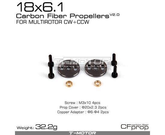 TMR18061-Carbon Fiber Prop CW &amp; CCW 18 x 6.1