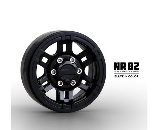 GM70264-Gmade 1.9 NR02 beadlock wheels (Black) (2)