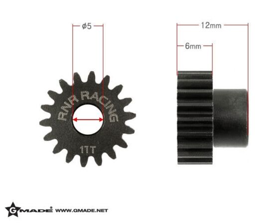 GM82417-Gmade 32 Pitch 5mm Hardened Steel Pinion Gear 17T (1)