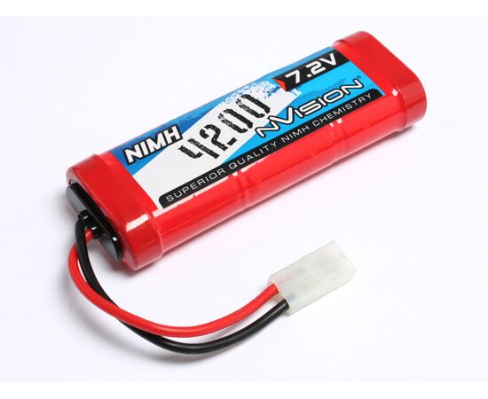 NVO1002-nVision NiMH 4200 7,2V Stick w/Tamiya Plug 14 AWG