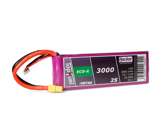 H93000231-TopFuel LiPo 20C-ECO-X 3000mAh 2S MTAG
