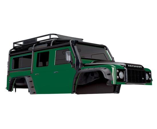 LEM8011G-Body, Land Rover Defender, green (com plete with ExoCage, inner fenders, fuel canisters, and jack)&nbsp;