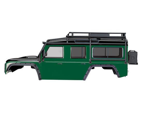 LEM8011G-Body, Land Rover Defender, green (com plete with ExoCage, inner fenders, fuel canisters, and jack)&nbsp;