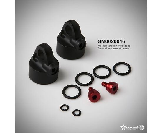 GM0020016-Gmade Molded aeration shock caps &amp; Aluminum aeration screws