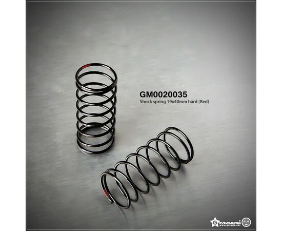 GM0020035-Gmade Shock Spring 19x40mm Hard Red (2)