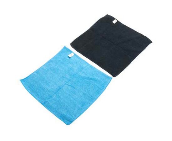 JC2539-JConcepts - microfiber towel - blue / black, (2pc)