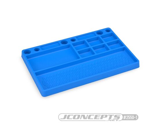 JC2550-1-JConcepts parts tray, rubber material - blue