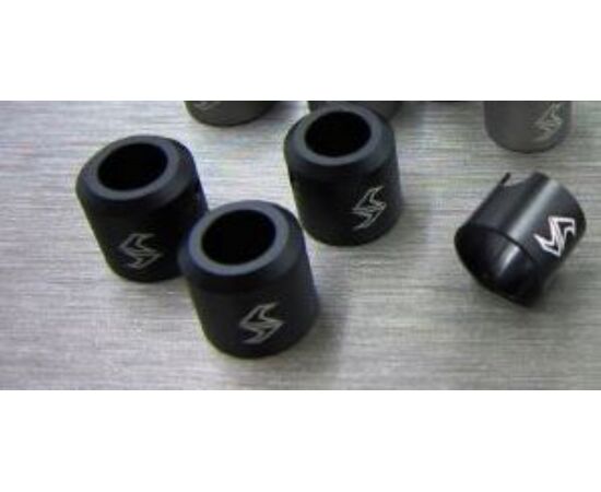 3-SCX2-6043H-BK-Aluminum Drivershaft Cups Black for Axial SCX10 II, 4 pcs.