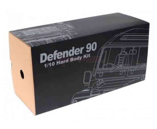 4-TRC/LR001-DEFENDER D90 1/10 HARD PLASTIC BODY KIT W/ INTERIOR DIY VERSION
