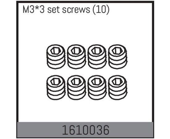 AB1610036-M3*3 set screws (10)