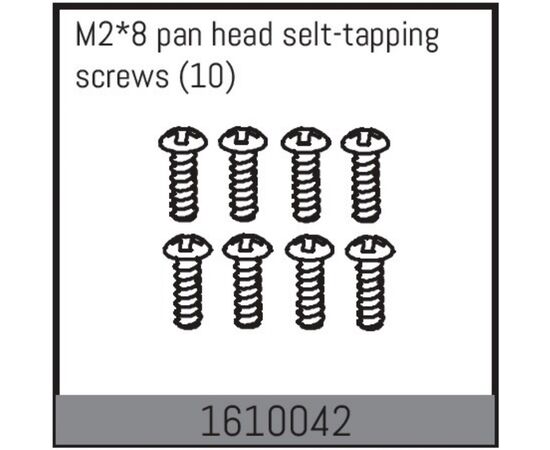 AB1610042-M2*8 pan head selt-tapping screws (10)