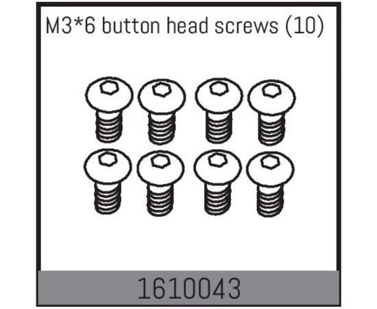 AB1610043-M3*6 button head screws (10)