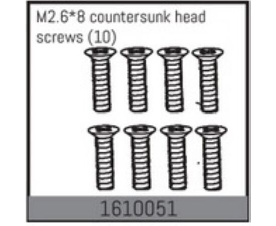 AB1610051-M2.6*8 countersunk head screws (10)