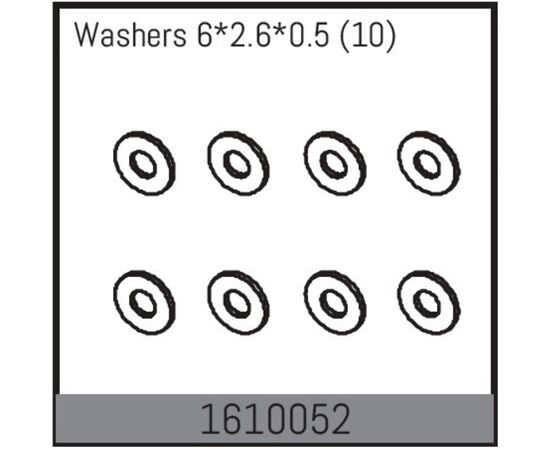 AB1610052-Washers 6*2.6*0.5 (10)