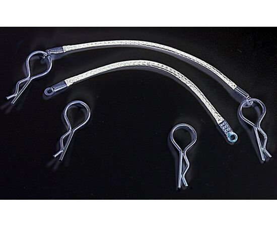 AB2440026-1:10 Body Clips with rope, Sliver (80mm)