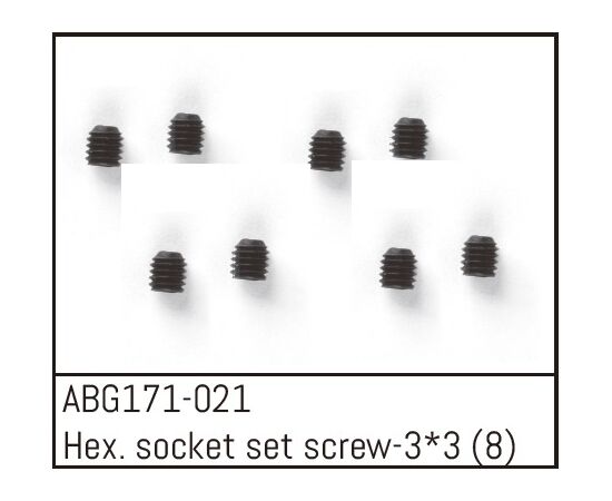 ABG171-021-Hex. Socket Set Screw M3*3 (8)