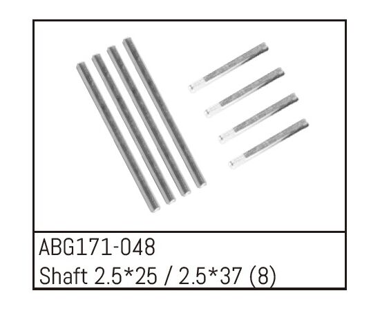 ABG171-048-Shaft Set - 2.5*25 (4) /2.5*37 (4)