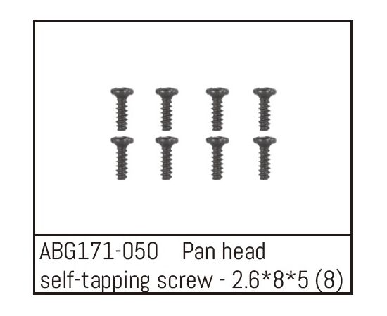 ABG171-050-Pan Head Self-tapping Screw M2.6*8*5 (8)