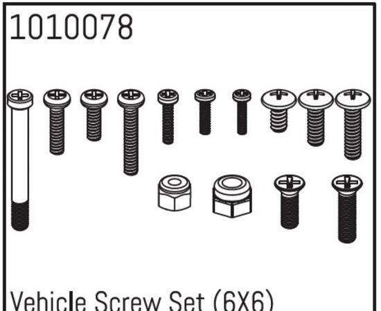 AB1010078-Vehicle Screw Set (6X6)